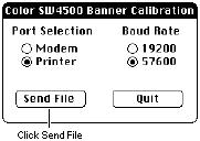 Additional Procedures Banner Calibration - 35 3 Launch the Color SW4500 Banner Calibration utility.