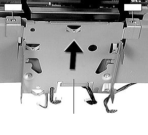 Take Apart Ground Bracket - 25 Screw Screw 1 Remove the two screws from the ground bracket. 2 Lift and remove the bracket from the printer.