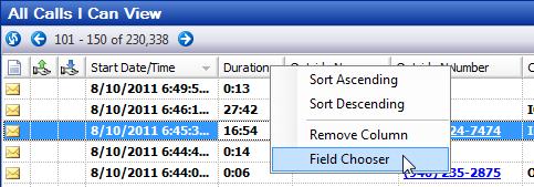 Right-click on the column header select Field Chooser Or, from the menu bar, go to View Field