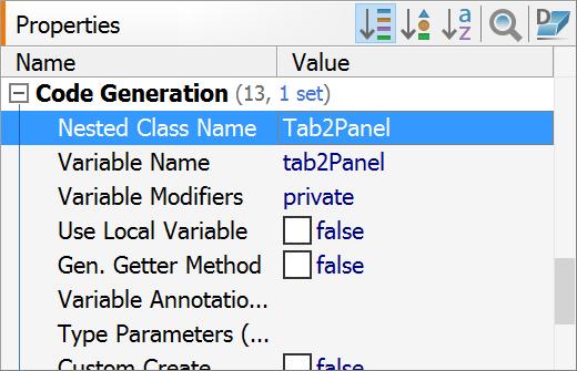 In JFormDesigner you can specify a nested class for each component. You do this in the Code Generation category in the Properties view.