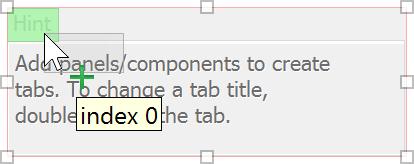 After adding a JTabbedPane to your form, it looks like this one: To add pages,