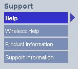 3.2 Support page (1) (2) (3) (4) Support (1) Help Displays the Help page (see page 126).