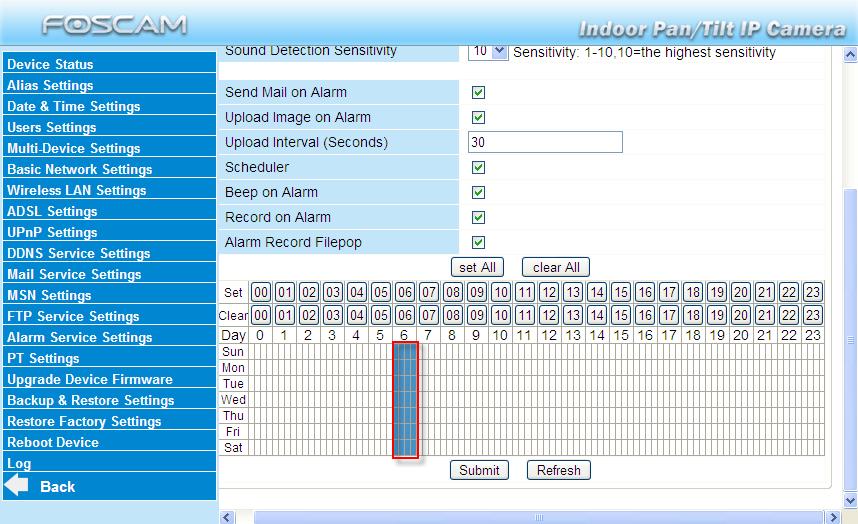 Figure 3.47 If you want to select discrete area, you click the left button on the box of time range. It will turn blue.