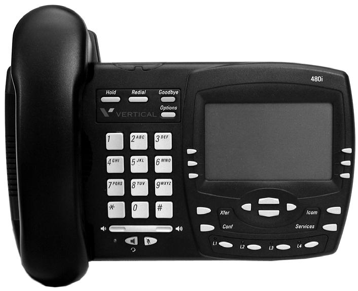 Vertical SIP Phones 480i/CT and 9480i/CT 5-6 About Wave SIP Phones Vertical SIP Phones 480i/CT and 9480i/CT 1 - Speaker (located under the handset) 2 - Cordless Handset (with integral display) 3 -