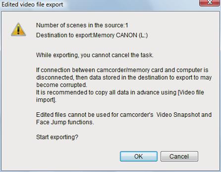 ⒋ Select the files to export. ⒌ Check the capacity bar and click [Export]. When the total size of the file exceeds the capacity, the value in the capacity bar turns red.
