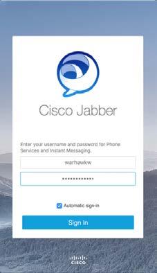 Step 1.) Open the Cisco Jabber client and enter your Net-ID and password.
