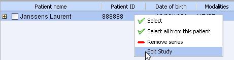 Editing DICOM Tags Edit Studies information (e.g. patient name, ID, ) All changes are accurately logged e.