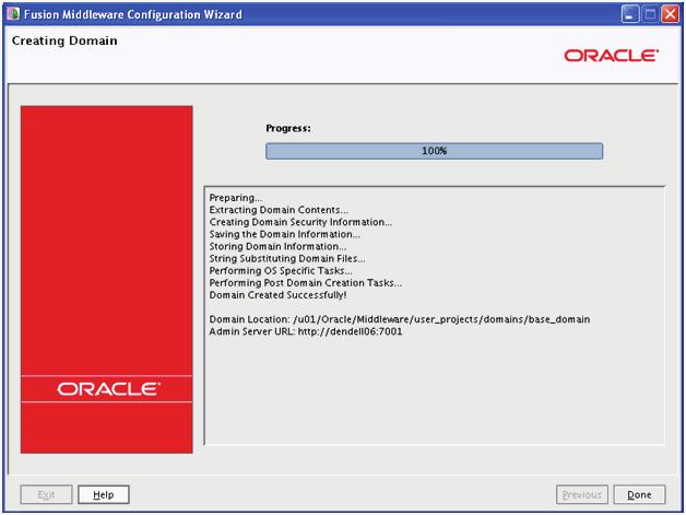 Using QuickStart to Configure Oracle WebLogic 10.3.5.0 19.