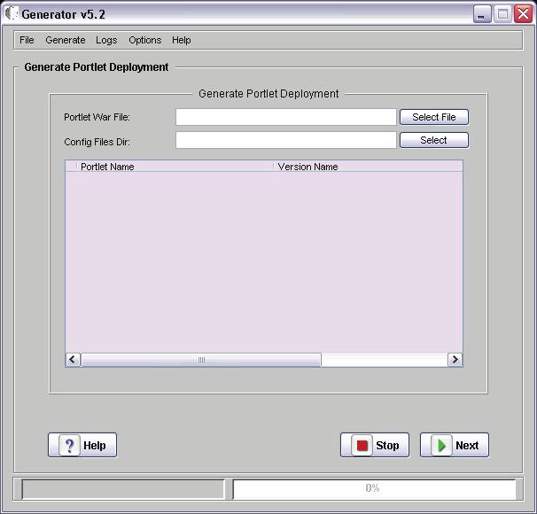 Generating an FDA-Created Portlet 2. Select the.war file that you want to generate. Typically, the.