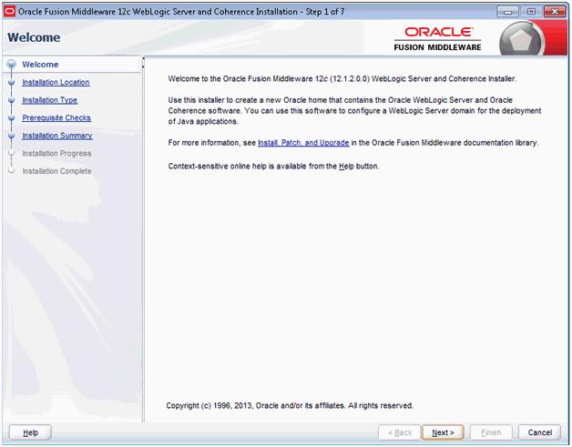 Installing Oracle WebLogic 12.1.2 3.