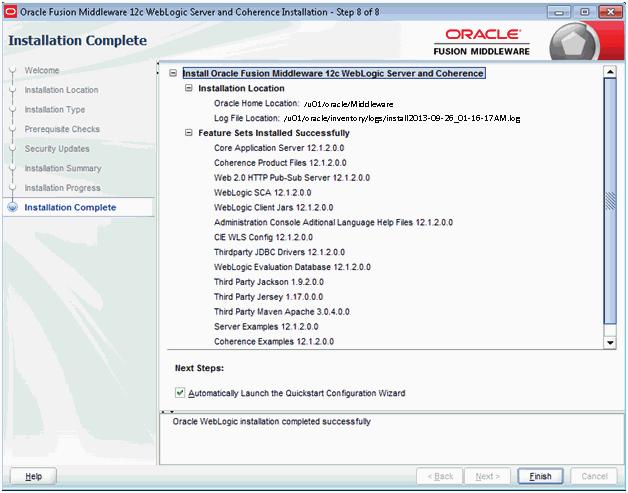 Using Fusion Middleware Configuration Wizard to Configure Oracle WebLogic 12.1.2 14.
