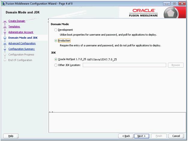 Using Fusion Middleware Configuration Wizard to Configure Oracle WebLogic 12.1.2 7.