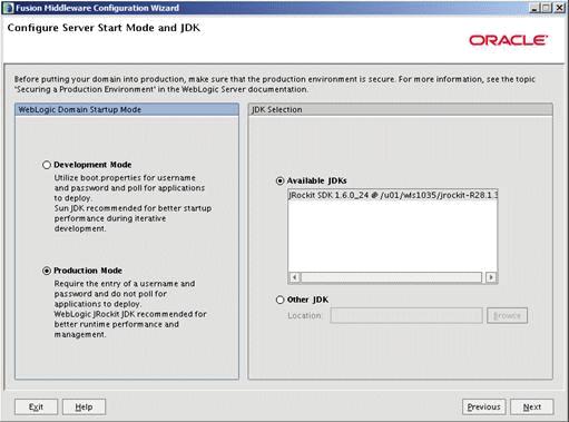 Using QuickStart to Configure Oracle WebLogic 10.3.5.0 8.