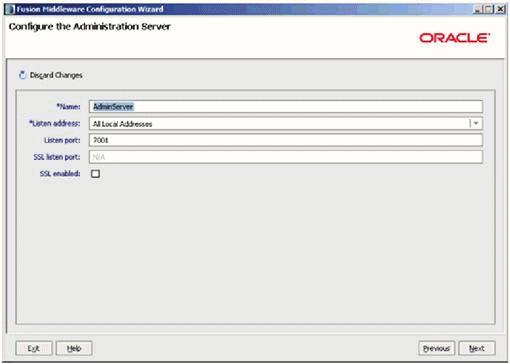 server settings: Administration Server Managed Servers, Clusters and
