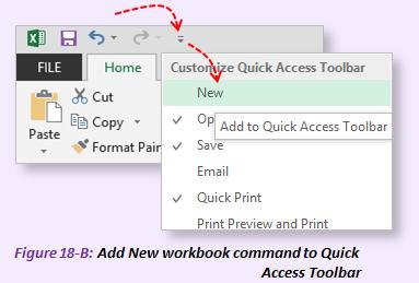 At times when you are using your mouse, rather than using a keyboard shortcut, having the New workbook command one click away on your Quick Access Toolbar