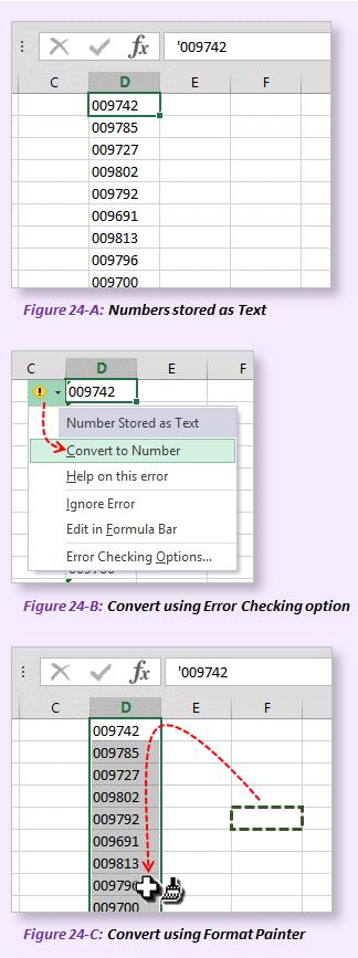 Easily Remove Leading Apostrophes Sometimes when you import data into Excel from some other source, you may find that some of the values (either text or numbers) contain leading apostrophes such as