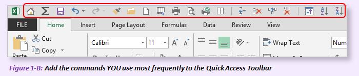 The good news is that the QAT could become one of the most important tools you'll use in Excel.