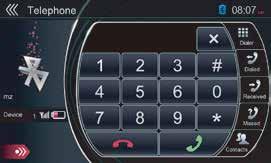 Make a call using the history data of the dialed/ received calls. 3. When you the Bluetooth information, touch the [ ] button to return to the previous screen.