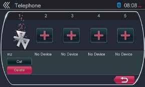 When the pairing operation completes, the registered cellular phone is set as the current telephone, and the display returns to the Telephone screen. To delete the cellular phone registration 1.