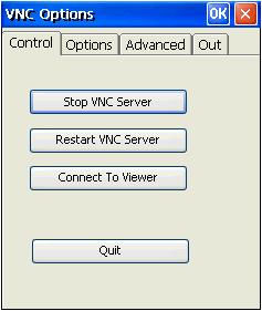 There it can be started by clicking on the Start VNC Server" button, the one placed on the top.