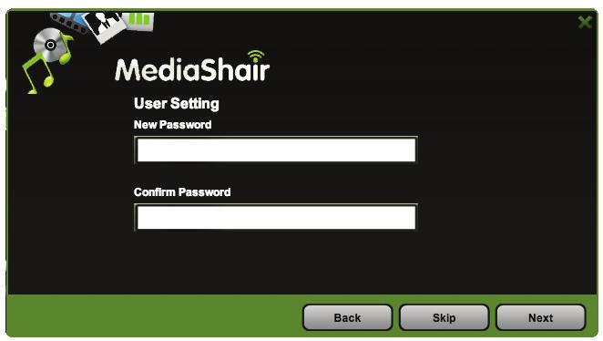 keep the default settings. The MediaShair Hub will reboot after changing settings or skipping the last page.
