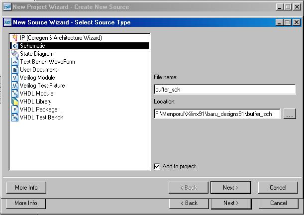 Figure 3-5 Selecting of a device. 6. In the next window, click on New Source tab.