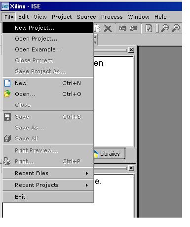 3. To start a new project, click on File tab and select New Project. The same is shown in the below figure 4-3.
