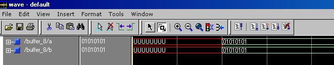 22. Once the simulation is run the output for the given input can be observed in the wave window.