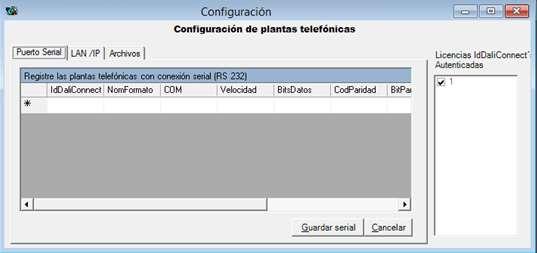 The Configuracion page is displayed. Select LAN/IP tab, and click NomFomato.