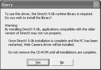 2 3 Installing Video Stream Driver Install this when your OS is Windows XP SP1, or Windows 2000 SP4. (When your OS is Windows XP SP2, installing Video Stream Driver is not needed.