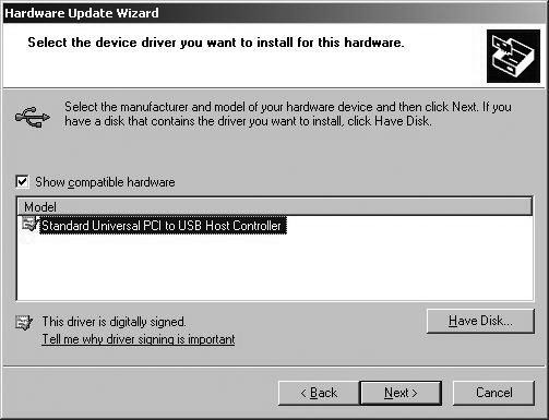 If [Microsoft] is displayed on [Driver Provider], the confirmation procedure is completed.