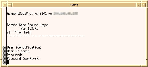 In this example the is set so that it listens on port 8101 and protects the server whose address is xxx.