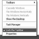 Taskbar: Working with Several Windows at Once T 040 / 15 Another way to display the taskbar if it s hiding is to press one of the Win keys on your keyboard (either of the keys showing the Windows