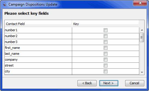 Configuring Dispositions More detailed information about similar options can be found in Configuring Lists for Outbound and Autodial Campaigns. 5 Check an update option. 6 Click Finish.