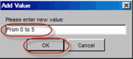 Configuring Worksheets 8 Enter a value in the window, and click OK.