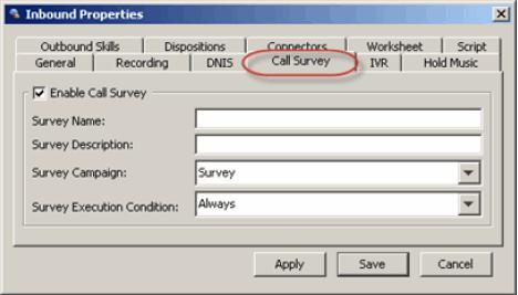 Configuring Post-Call Surveys Configuring Post-Call Surveys The feature allows post-call surveys in the IVR.