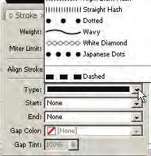 Using the Fill and Stroke selectors, along with the Stroke palette, copy the properties of the first object in each pair to the second object in each pair.