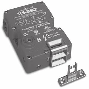 Safety TLS- General 1-2-Opto-electronics 3-Interlock Logic Description The TLS- is a positive mode, tongue operated guard locking interlock switch that locks a machine guard closed until power is
