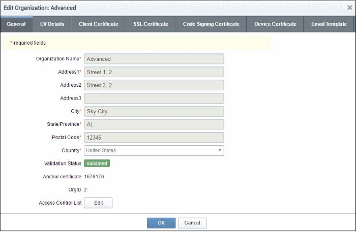 ACL: Enables the administrator to configure and limit incoming access to the CCM interface to certain IP addresses and ranges.