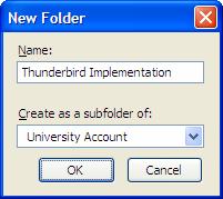 8. Organising Folders Thunderbird organises messages in a system of folders. New mail is held in the Inbox.