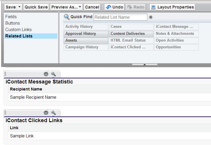 campaigns. 3. Drag and drop the following Related Lists into the page layout: a.