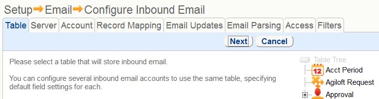 Inbound Email Setup Overview To access the Inbound Email wizard, navigate to Setup > Email and SMS > Configure Inbound Email.