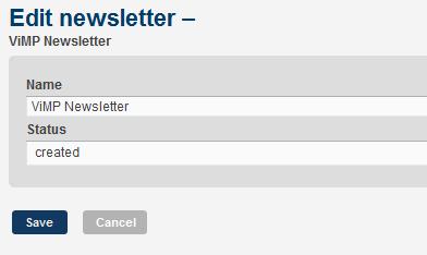Clicking the Edit button in the lower left corner leads you directly to the Edit newsletter page.