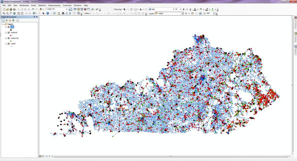 B.1 Data Acquisition in GIS The model database used in this research was created by following a procedure that utilized the Geographic Information Systems (GIS) software.