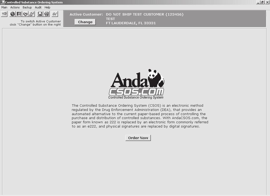 ManualCsos.indd, Spread 8 of 8 - Pages (8, 9) 11/1/2005 10:55 AM Section 4: Andrx CSOS Order Guide PREREQUISITES You must complete the steps described in the AndrxCSOS InstallGuide.