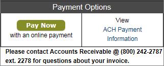 Payment Options You can pay your ARUP invoices online by credit card or by transfer from a checking or savings