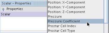 STAR-CCM+ User Guide Plotting Data on a Slice 6996 Select the Y Type 1 > Scalar node and set Scalar to Pressure Coefficient.