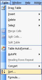 Sorting text You can sort text in Word either in ascending or descending order.