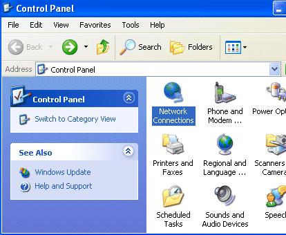 For Windows XP 1. Go to Start / Control Panel (in Classic View).
