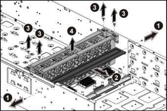 The sequence of system fans is shown below for your reference: Figure 2-20 System Fan Sequence Reminder Before you remove or install the system fans, please follow the steps below: Step 1: Make sure